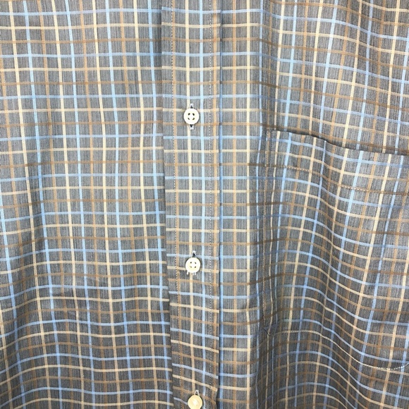 Harry Rosen made in Italy dress shirt, silver-grey patterned, small - Picture 4 of 7